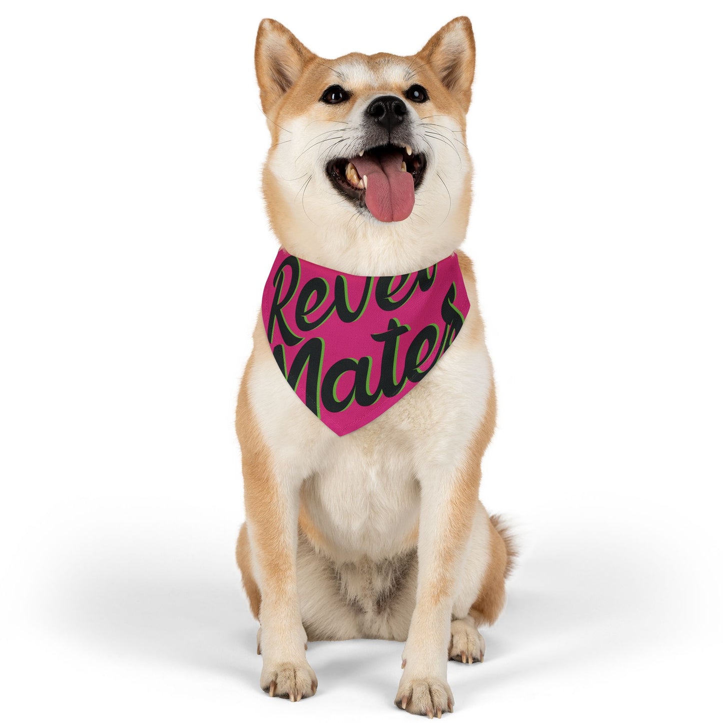 Pet Bandana Collar | Fuchsia & Black RevelMates Design