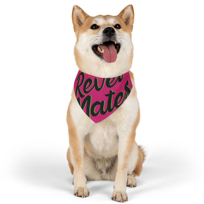 Pet Bandana Collar | Fuchsia & Black RevelMates Design