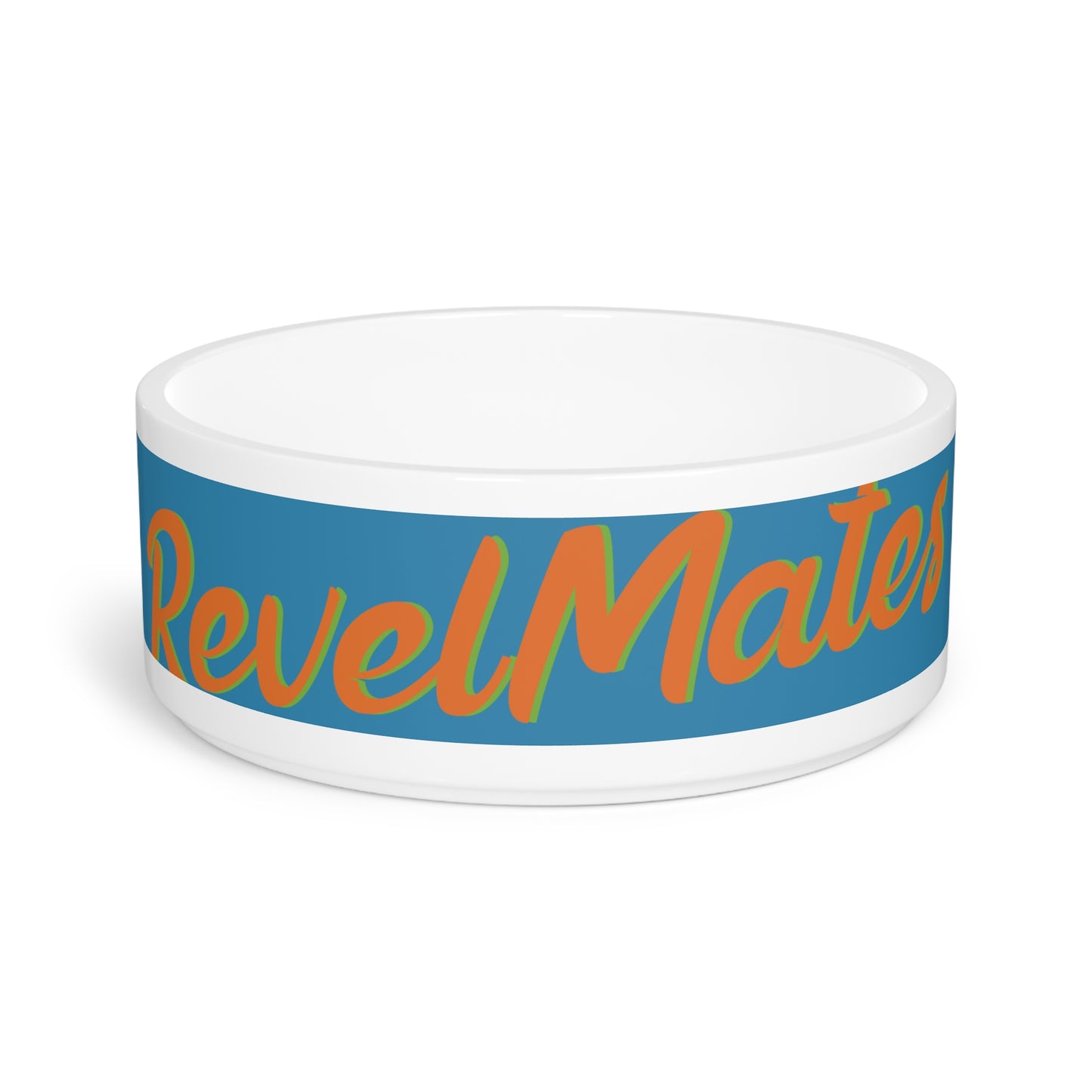 Pet Bowl 16oz (473ml) | Blue & Orange RevelMates Design