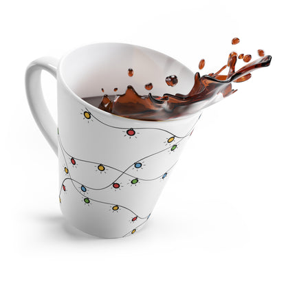 Latte Mug 12oz (350 ml) | Christmas Lights Design