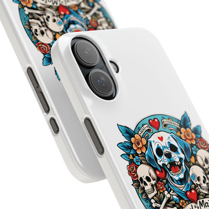 iPhone Slim Phone Case | Dog Skull Tattoo Design