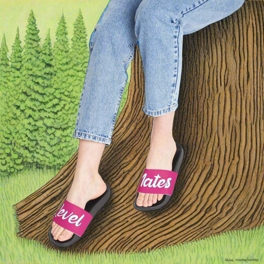 Women's Removable Strap Sandals | Fuchsia & White RevelMates Design