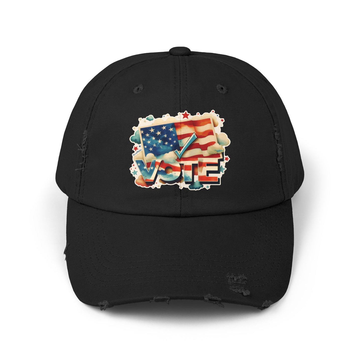 Unisex Distressed Cap | VOTE Watercolor Design | US Elections | 8 colors