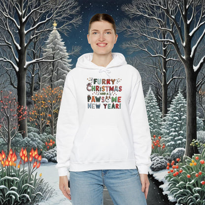 Unisex Heavy Blend Hoodie | Solid Colors V.1 | Furry Christmas Design | 12 colors