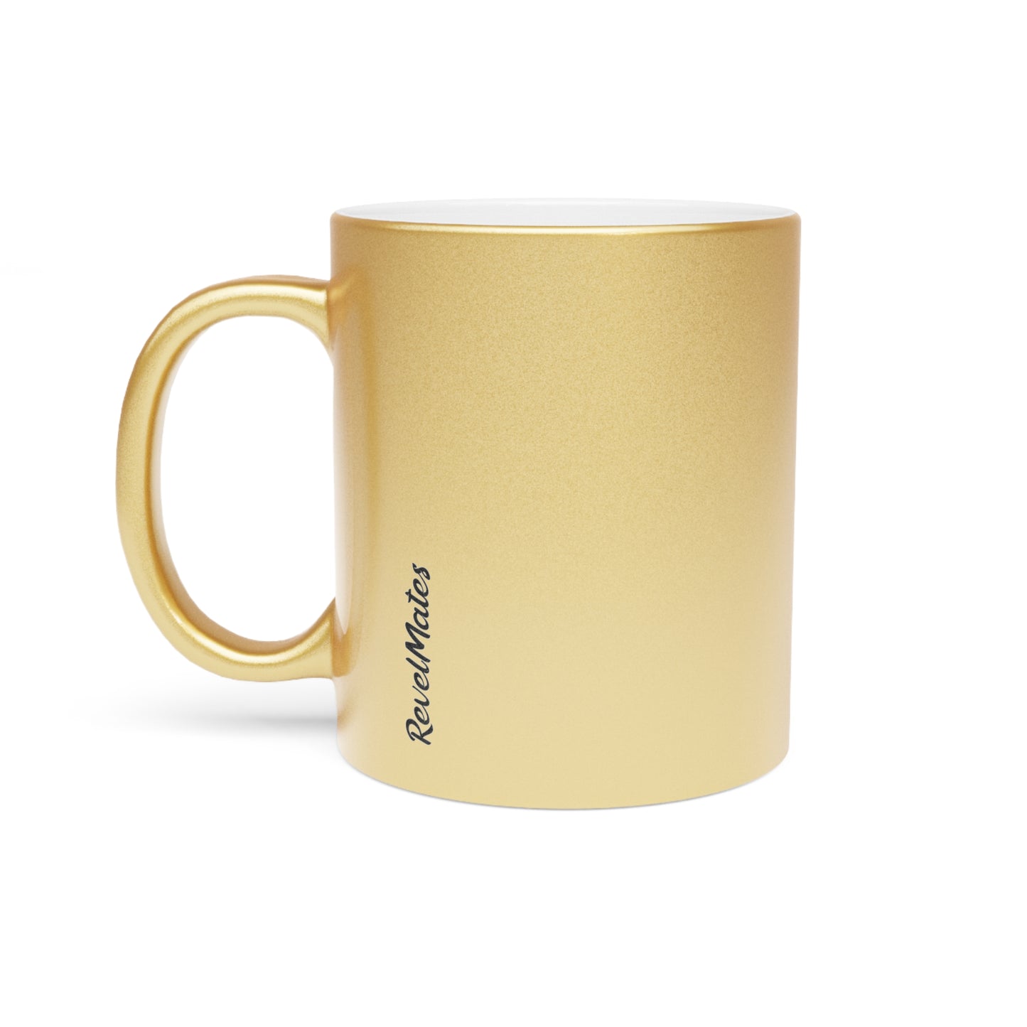 Silver & Gold Metallic Ceramic Mugs (11oz) | Ginger Cookie Mates Design | 2 colors