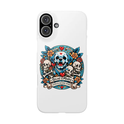 iPhone Slim Phone Case | Dog Skull Tattoo Design