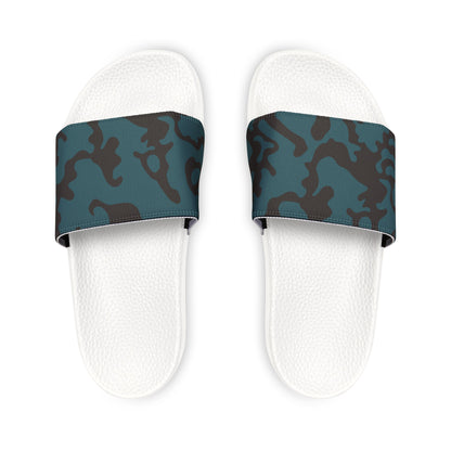 Men's Removable Strap Sandals | Camouflage Turquoise & Brown Design