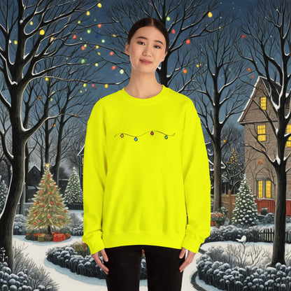 Unisex Heavy Blend Crewneck Sweatshirt | Christmas Lights Design | 8 colors