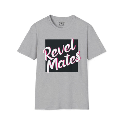 Unisex Softstyle T-Shirt | Black & White RevelMates Square Design | 4 colors