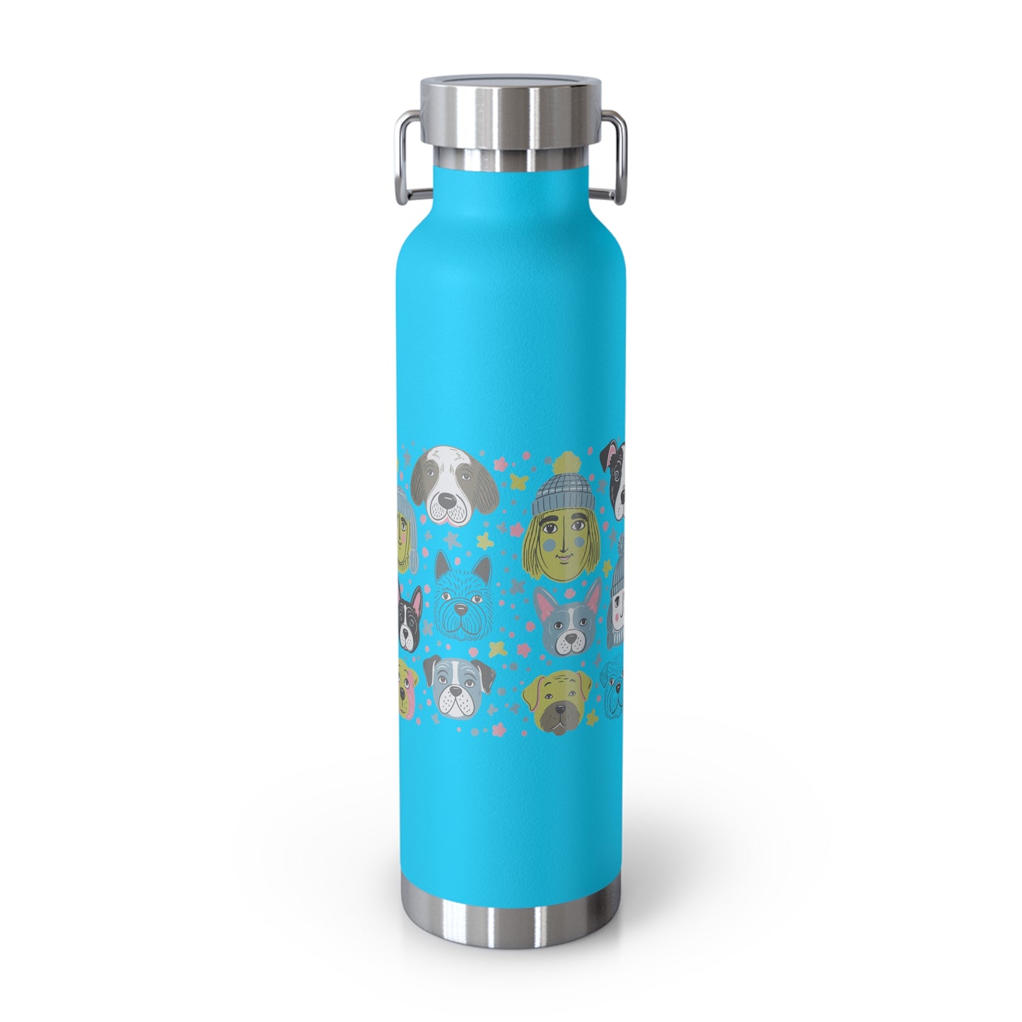 Copper Vacuum Insulated Bottle 22oz (650ml) | Winter DoggiesDesign | 4 colors