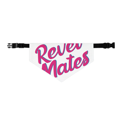 Pet Bandana Collar | White & Fuchsia RevelMates Design