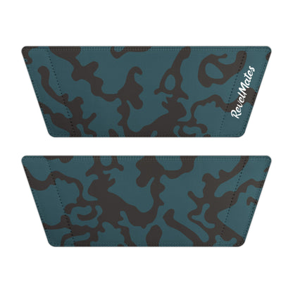 Women's Removable Strap Sandals | Camouflage Turquoise & Brown Design