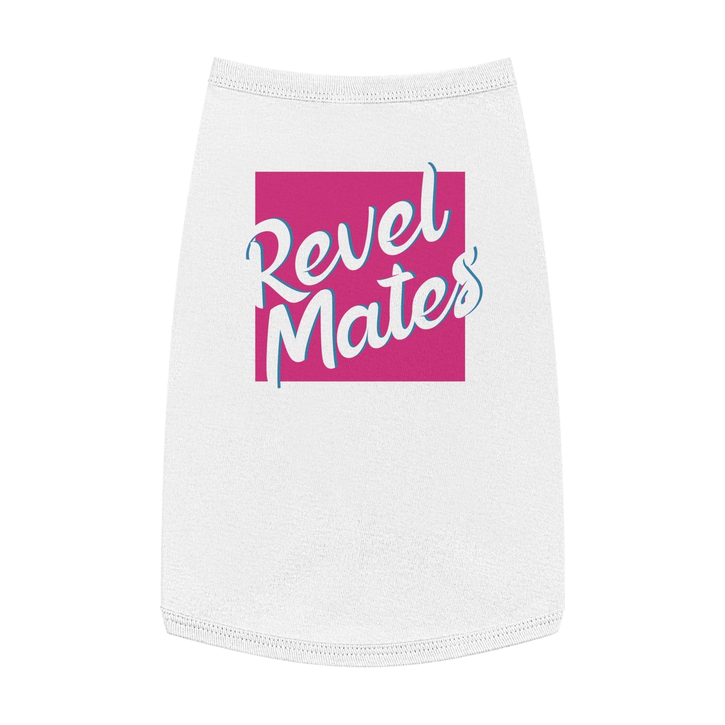 Pet T-Shirt | Fuchsia & White RevelMates Square Design | 4 colors