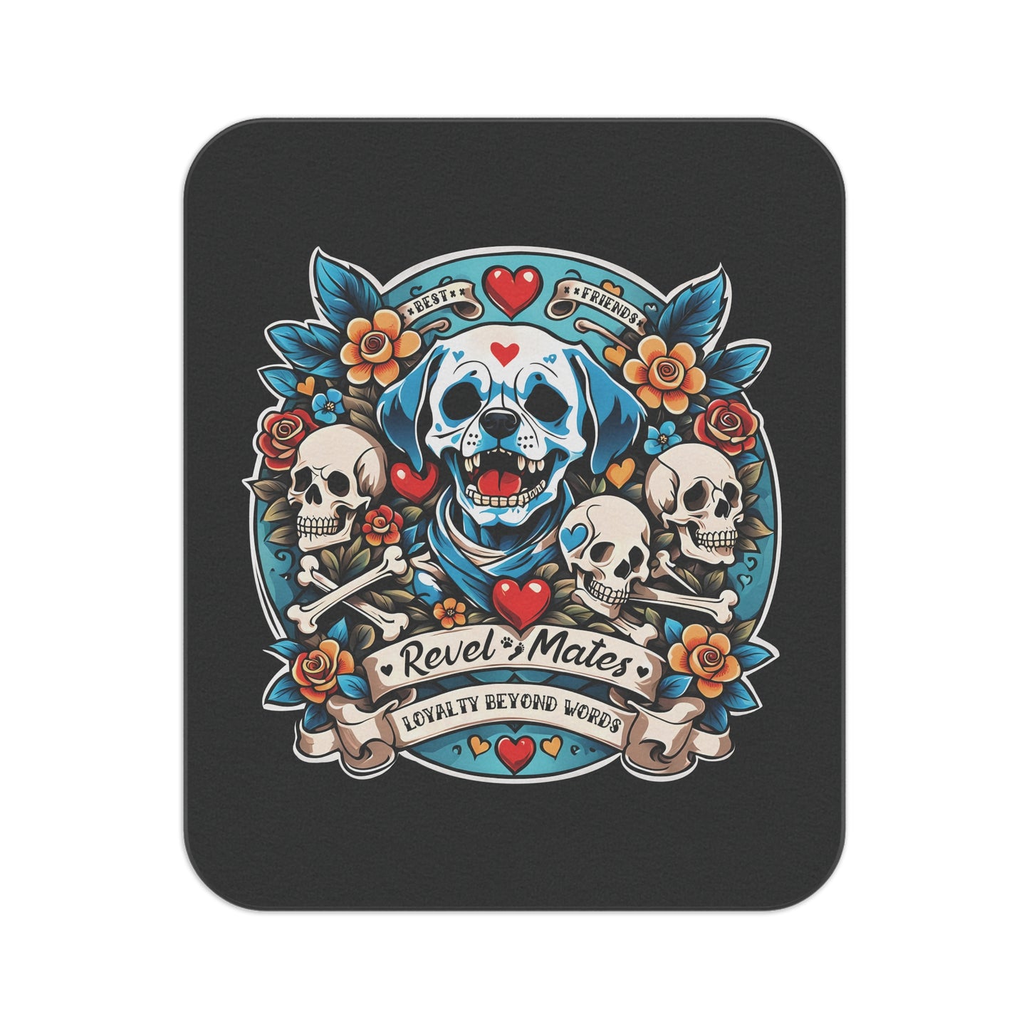 Picnic Blanket | Dog Skull Tattoo Design | 4 colors