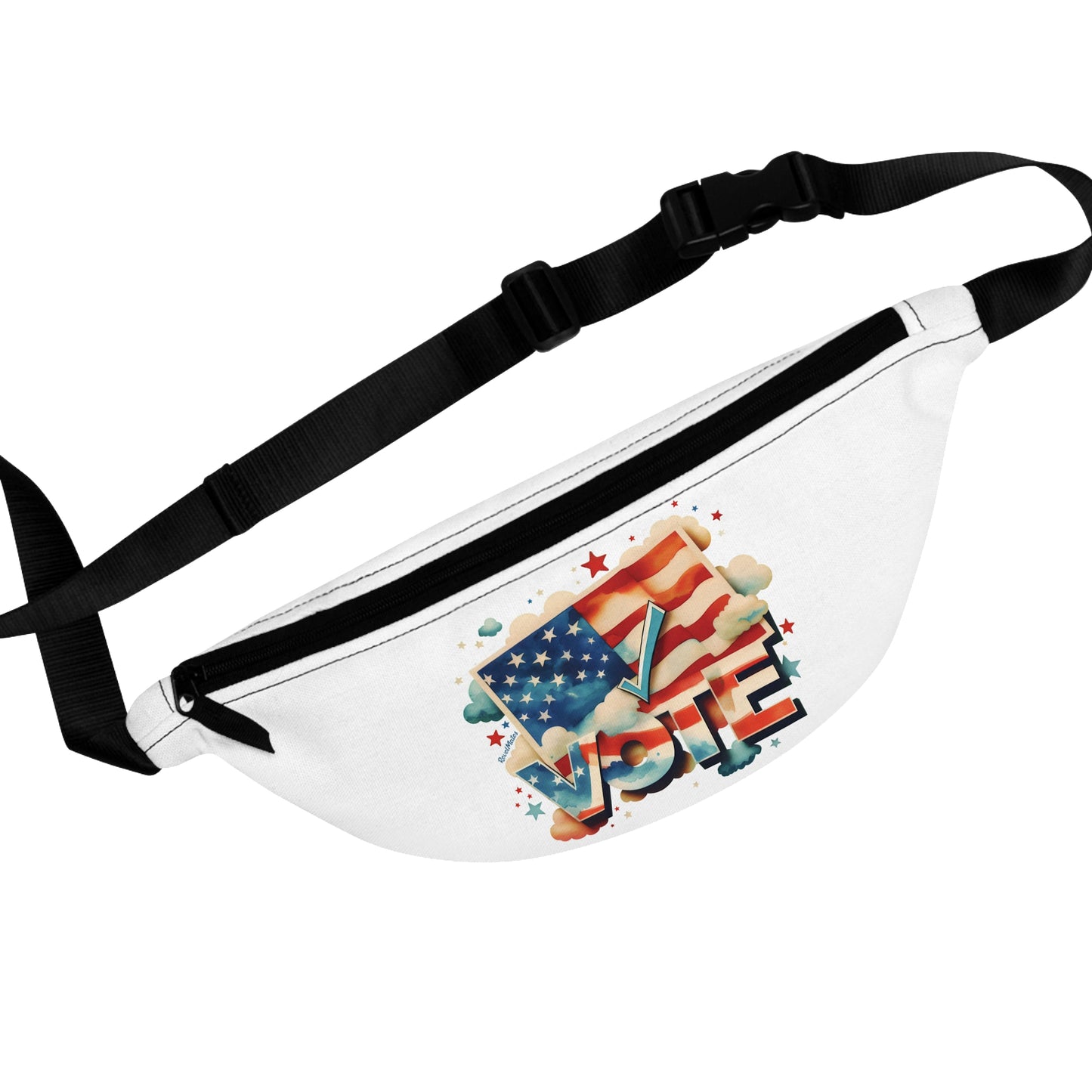 Unisex Fanny Pack | Waist Pack | Hip Pack | Hip Bag | Hips Bag | Waist Bag | VOTE Watercolor Design | US Elections | 2 colors