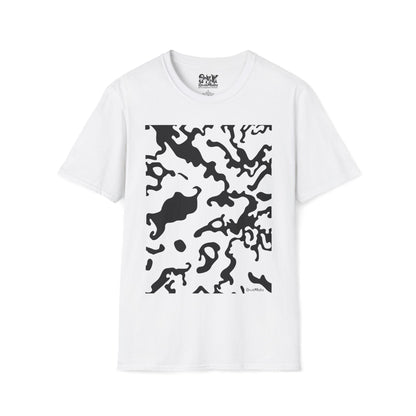 Unisex Softstyle T-Shirt | Camouflage White & Black Design | 2 colors