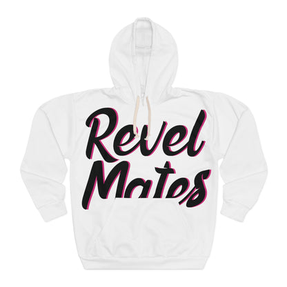 Unisex Cut & Sew Pullover Hoodie | All Over Print Hoodie | White & Black RevelMates Design