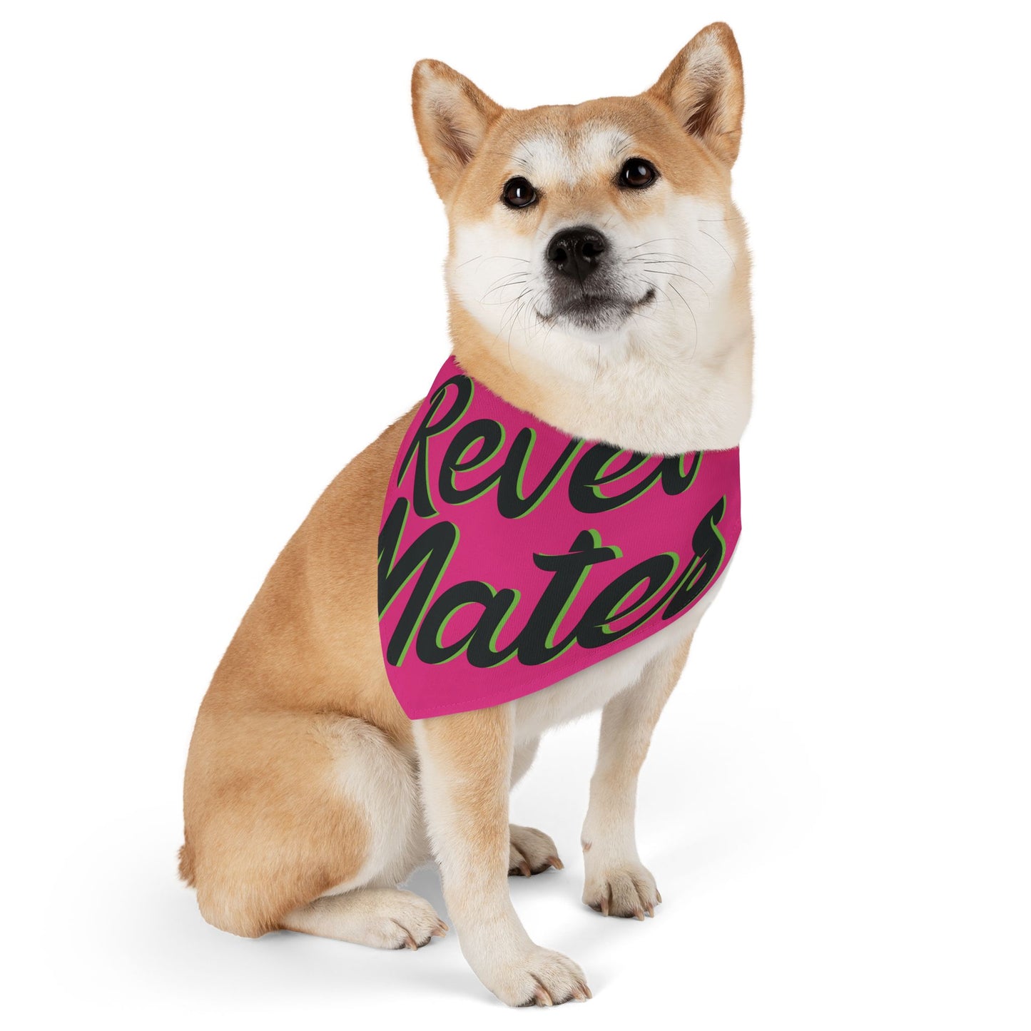 Pet Bandana Collar | Fuchsia & Black RevelMates Design