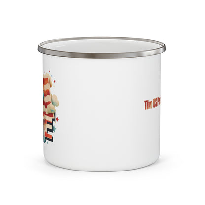 Enamel Camping Mug 12oz (350ml) | VOTE Watercolor Design | US Elections | 2 colors