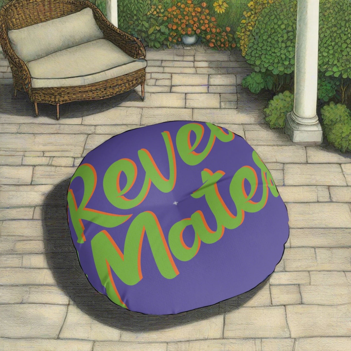 Round Tufted Floor Pillow | for Pets and Companions | Lavender & Lime RevelMates Design