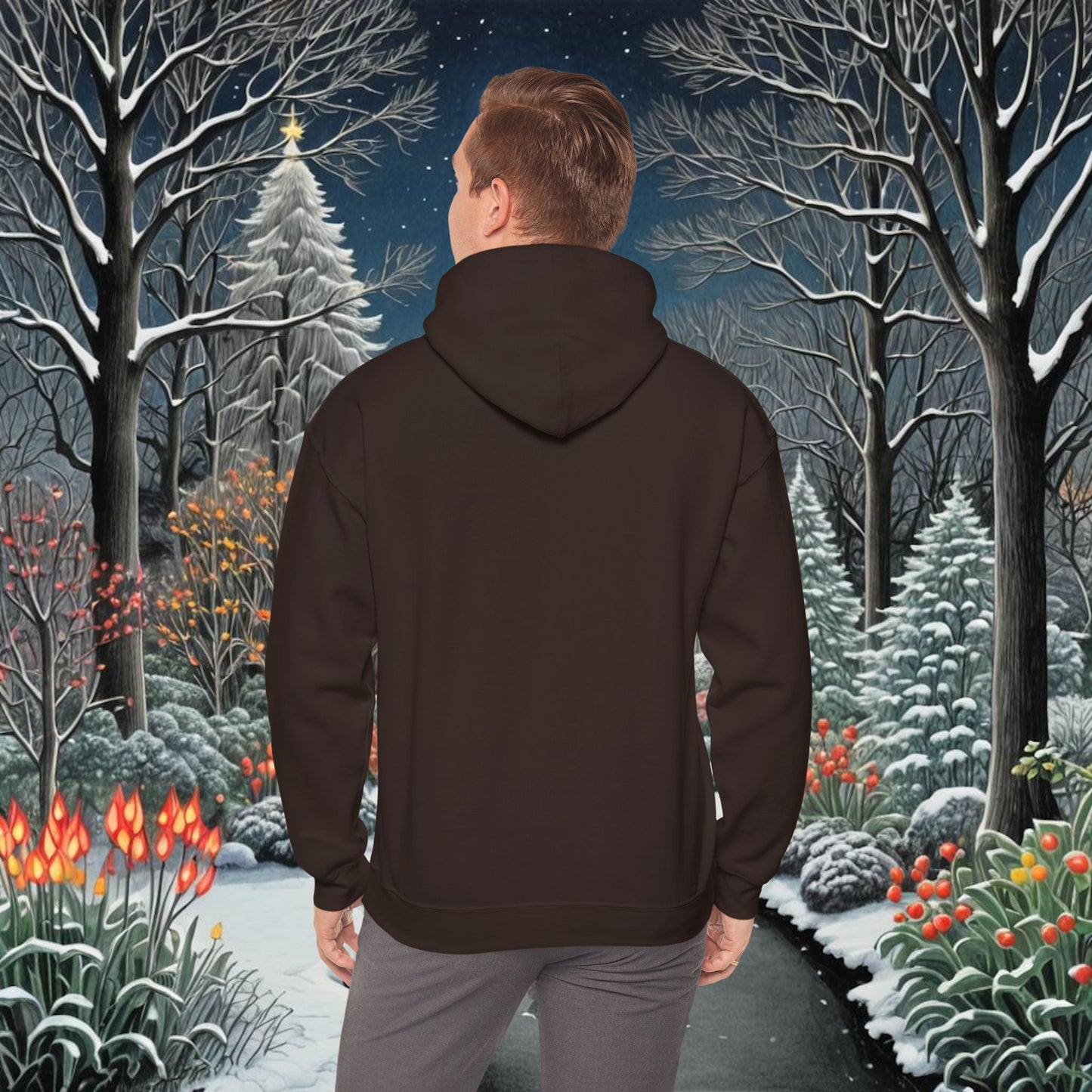 Unisex Heavy Blend Hoodie | Solid Colors V.1 | Furry Christmas Design | 12 colors