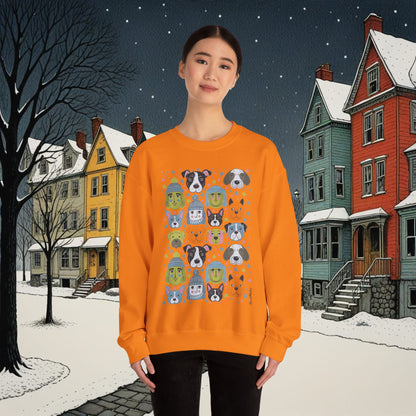 Unisex Heavy Blend Crewneck Sweatshirt | Winter Doggies Design | 14 colors