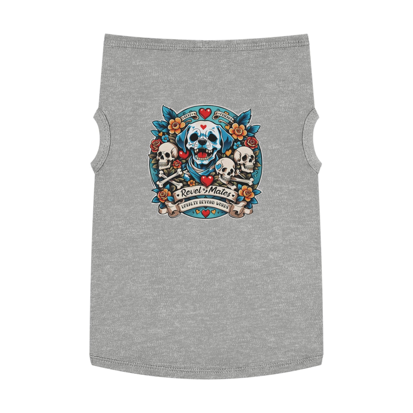 Pet T-Shirt | Dog Skull Tattoo Design | 4 colors