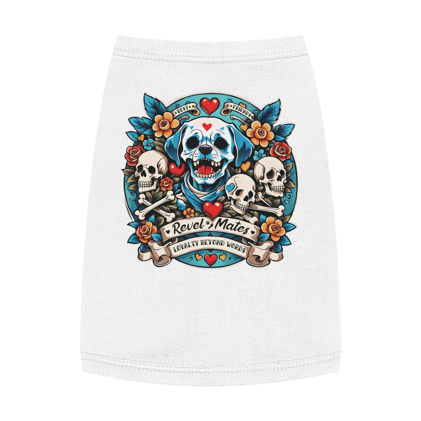 Pet T-Shirt | Dog Skull Tattoo Design | 4 colors