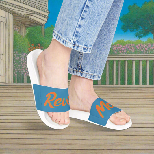 Women's Removable Strap Sandals | Blue & Orange RevelMates Design