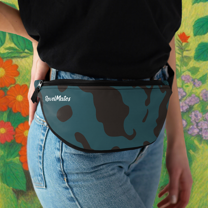 Unisex Fanny Pack | Waist Pack | Hip Pack | Hip Bag | Hips Bag | Waist Bag | Camouflage Turquoise & Brown Design