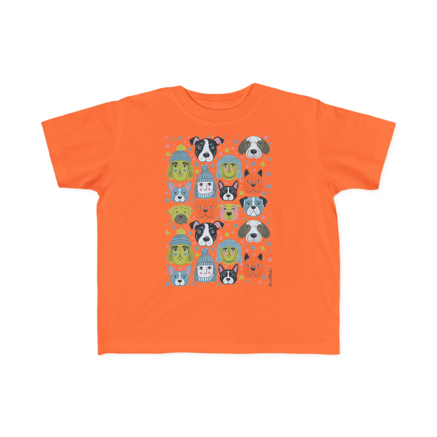 Toddler Unisex Lightweight Fine Jersey T-Shirt | 2T-6T | Winter Doggies Design | 19 colors