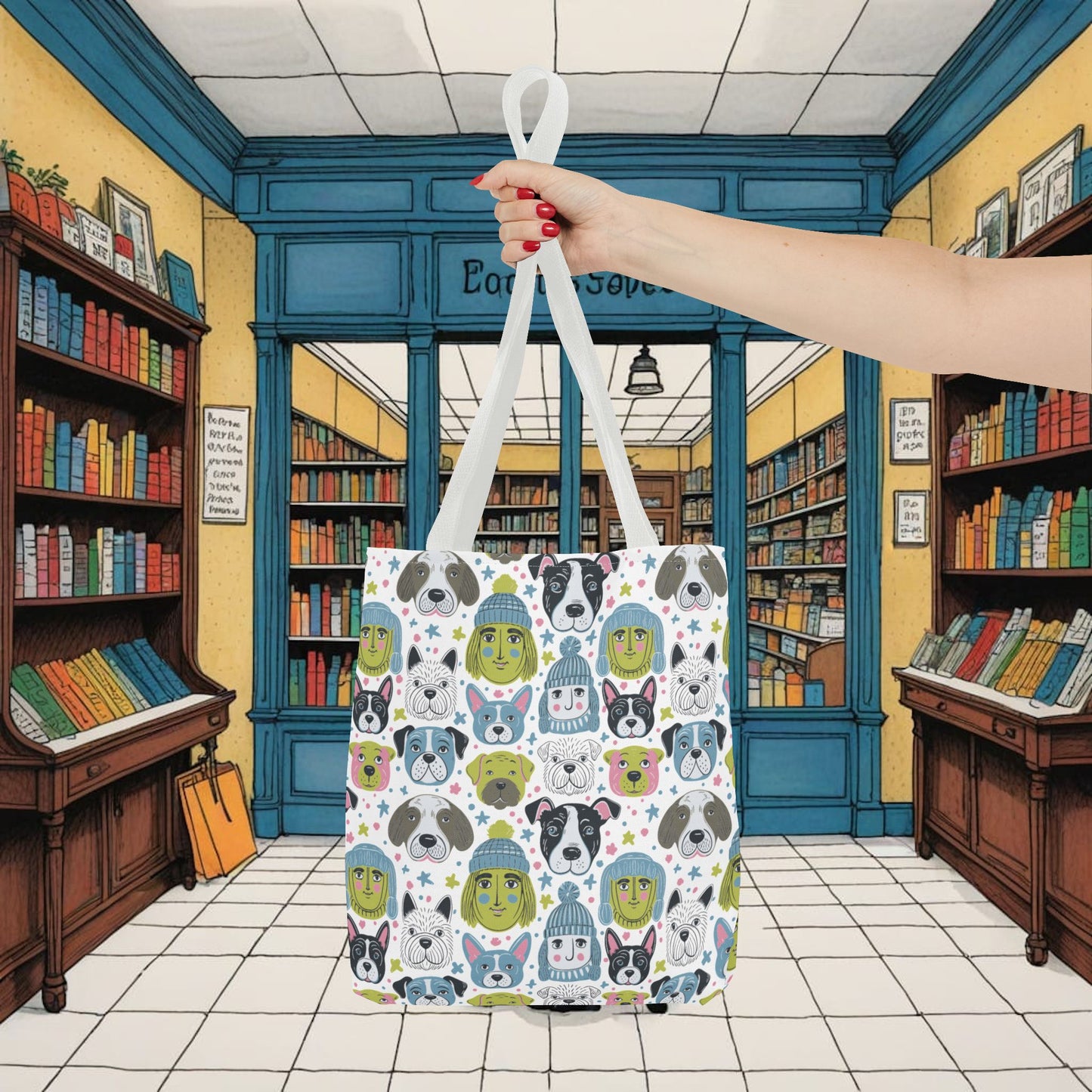 Tote Bag | Winter Doggies Design