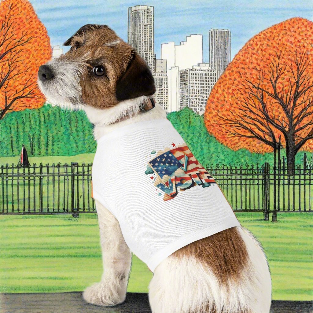 Pet T-Shirt | VOTE Watercolor Design | US Elections | 4 colors