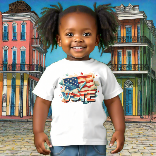 Unisex Infant Fine Jersey T-Shirt | 6M-24M | VOTE Watercolor Design | US Elections | 17 colors