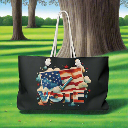 Weekender Beach Bag | All Over Print Bag | VOTE Watercolor Design | US Elections | 2 colors