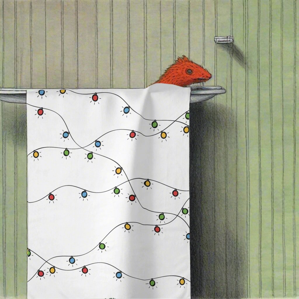 Bath Towel | Christmas Lights Design