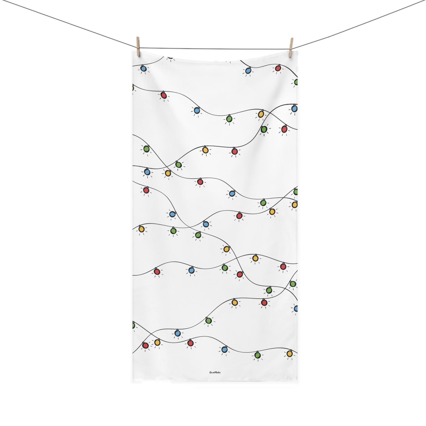 Bath Towel | Christmas Lights Design