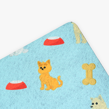 Pet Food Mat | for Dogs, Cats and all beloved Pets | Winter Doggies Design