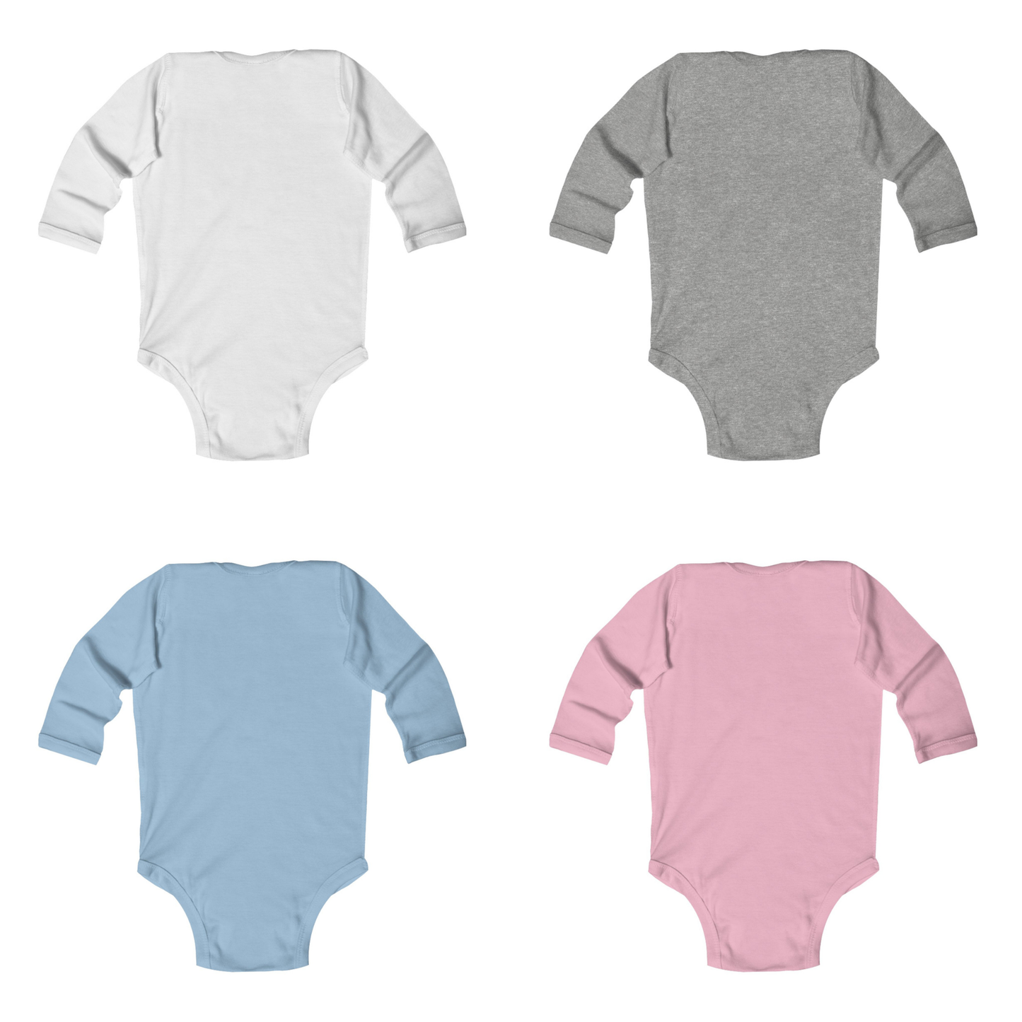 Infant Unisex Long Sleeve Bodysuit | Winter Doggies Design | 4 colors