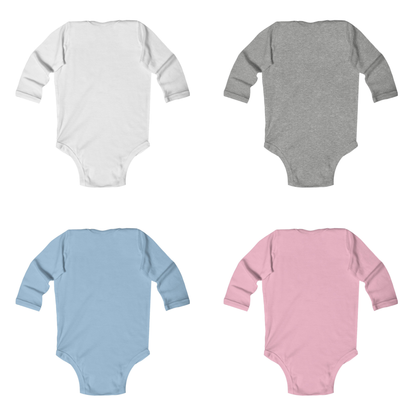 Infant Unisex Long Sleeve Bodysuit | Winter Doggies Design | 4 colors