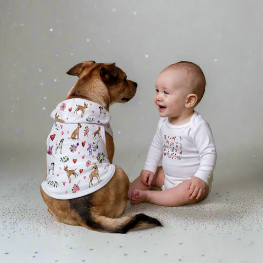 Infant Unisex Long Sleeve Bodysuit | Puppy Love Design