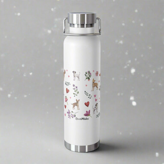 Copper Vacuum Insulated Bottle 22oz (650ml) | Puppy Love Design