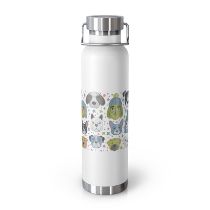 Copper Vacuum Insulated Bottle 22oz (650ml) | Winter DoggiesDesign | 4 colors