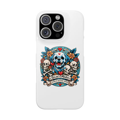 iPhone Slim Phone Case | Dog Skull Tattoo Design