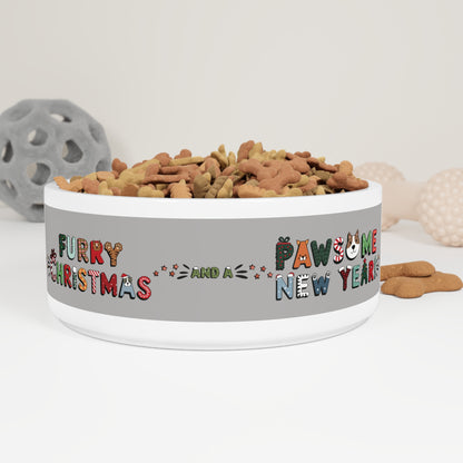 Pet Bowl 16oz (473ml) | Furry Christmas Design | 8 colors