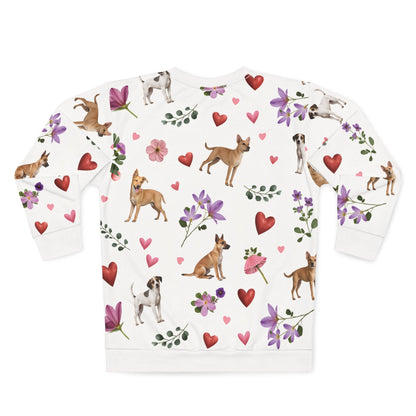 Unisex Cut & Sew Sweatshirt | All Over Print | Puppy Love Design