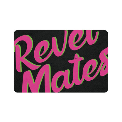 Pet Food Mat | for Dogs, Cats and all beloved Pets | Black & Fuchsia RevelMates Design