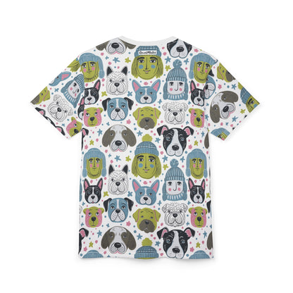 Unisex Cut & Sew T-Shirt | Winter Doggies Design