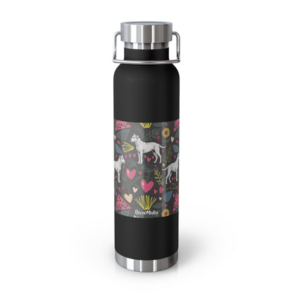 Copper Vacuum Insulated Bottle 22oz (650ml) | Hearts & Tails Design