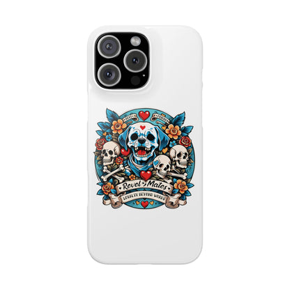 iPhone Slim Phone Case | Dog Skull Tattoo Design